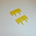 Matchbox Lesney 40 c Hay Trailer Yellow Plastic Racks Pair