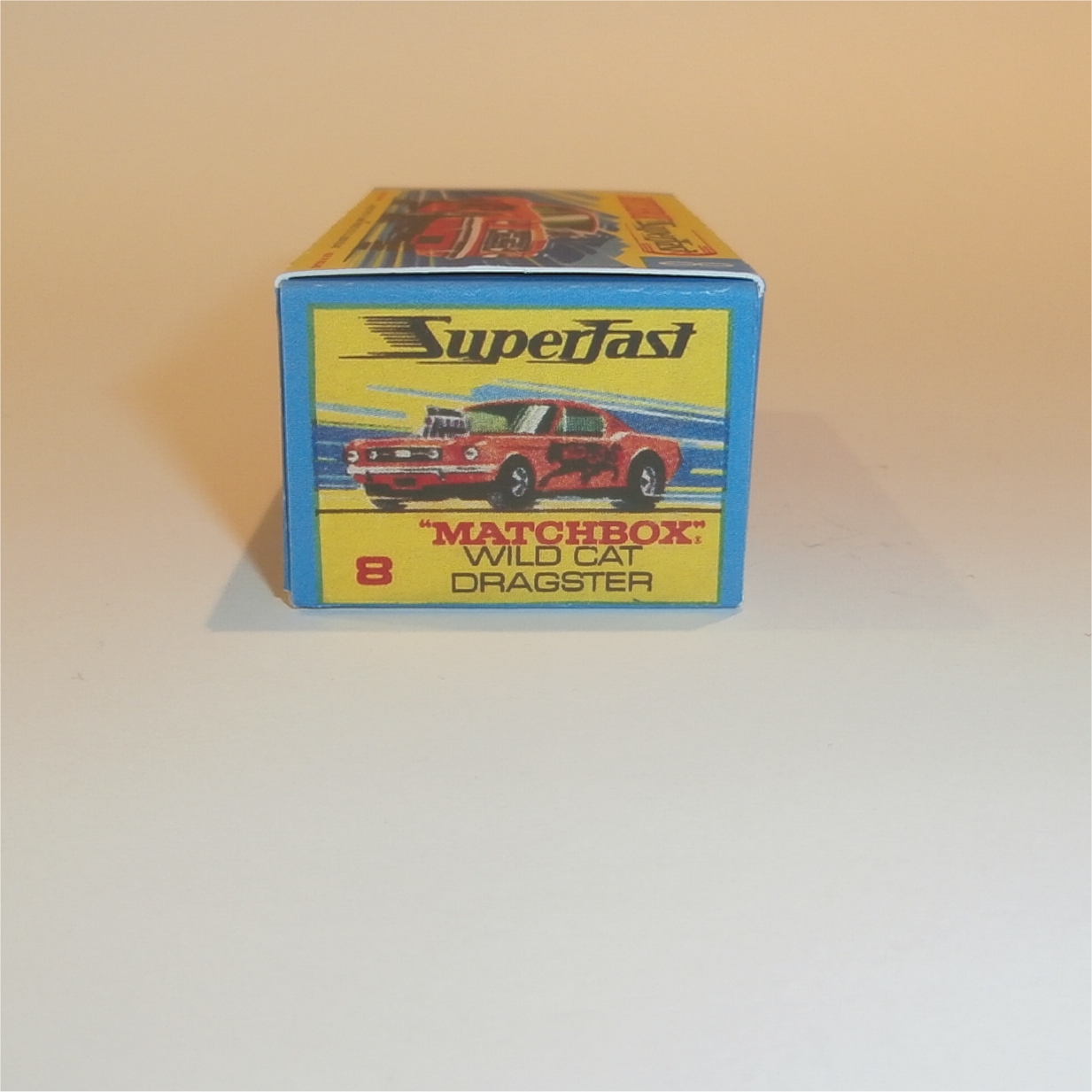 Matchbox Superfast  No 8 Ford Mustang Dragster Repro Empty Box style G