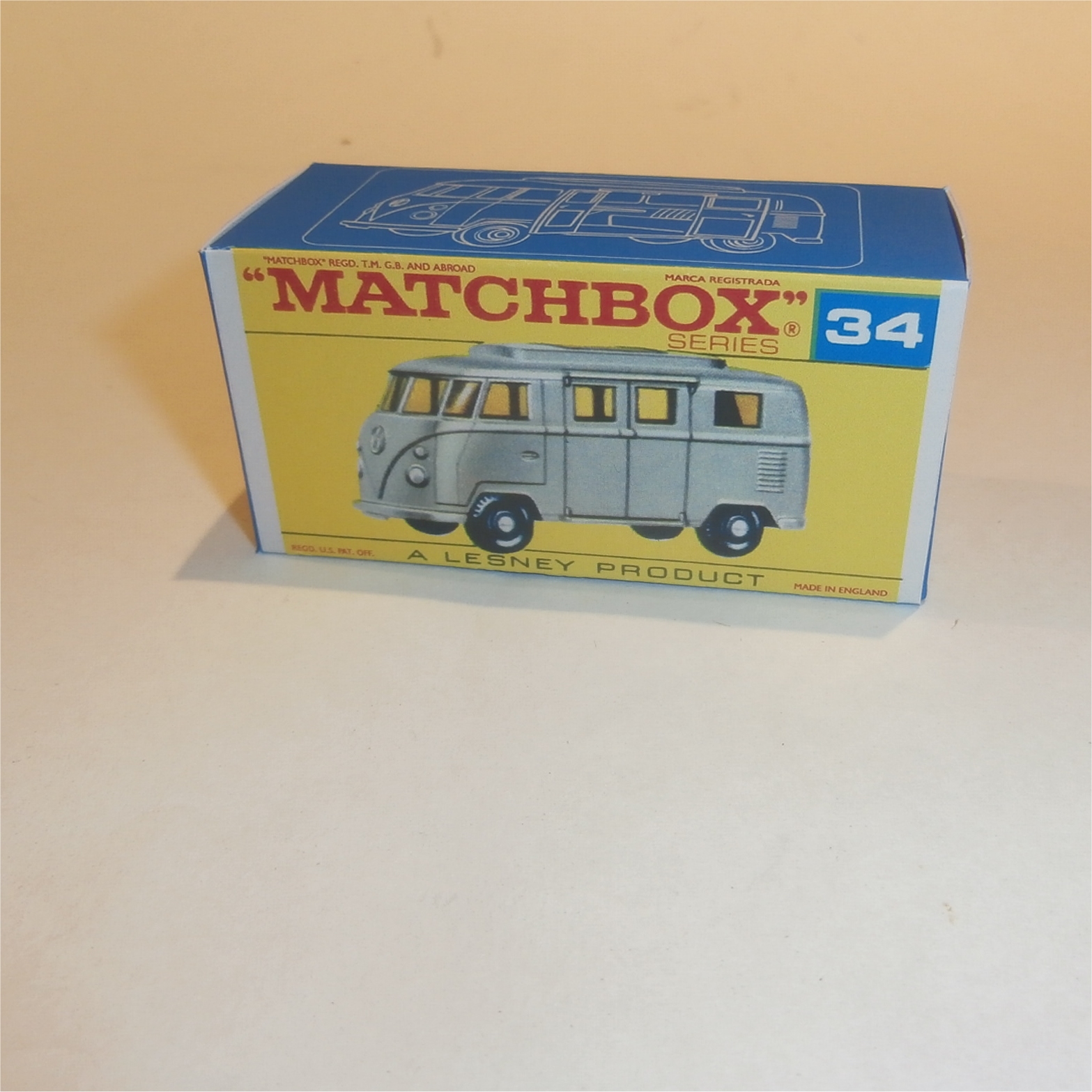 Matchbox Lesney 25 b Volkswagen VW 1200 Sedan empty Repro C style Box