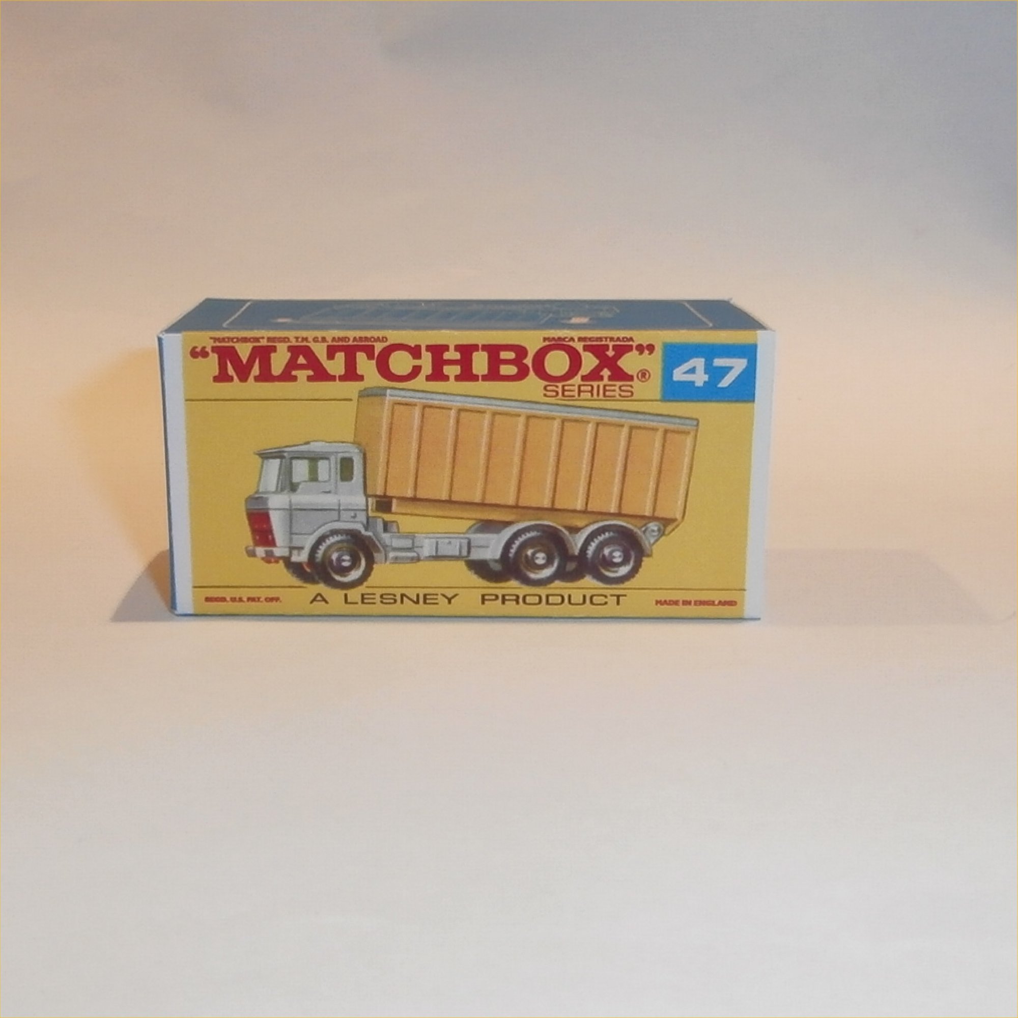 RecoverToy : Matchbox Lesney 47c DAF Tipper Container Truck F Style Repro  Box [mb75f47c] - AU$9.99