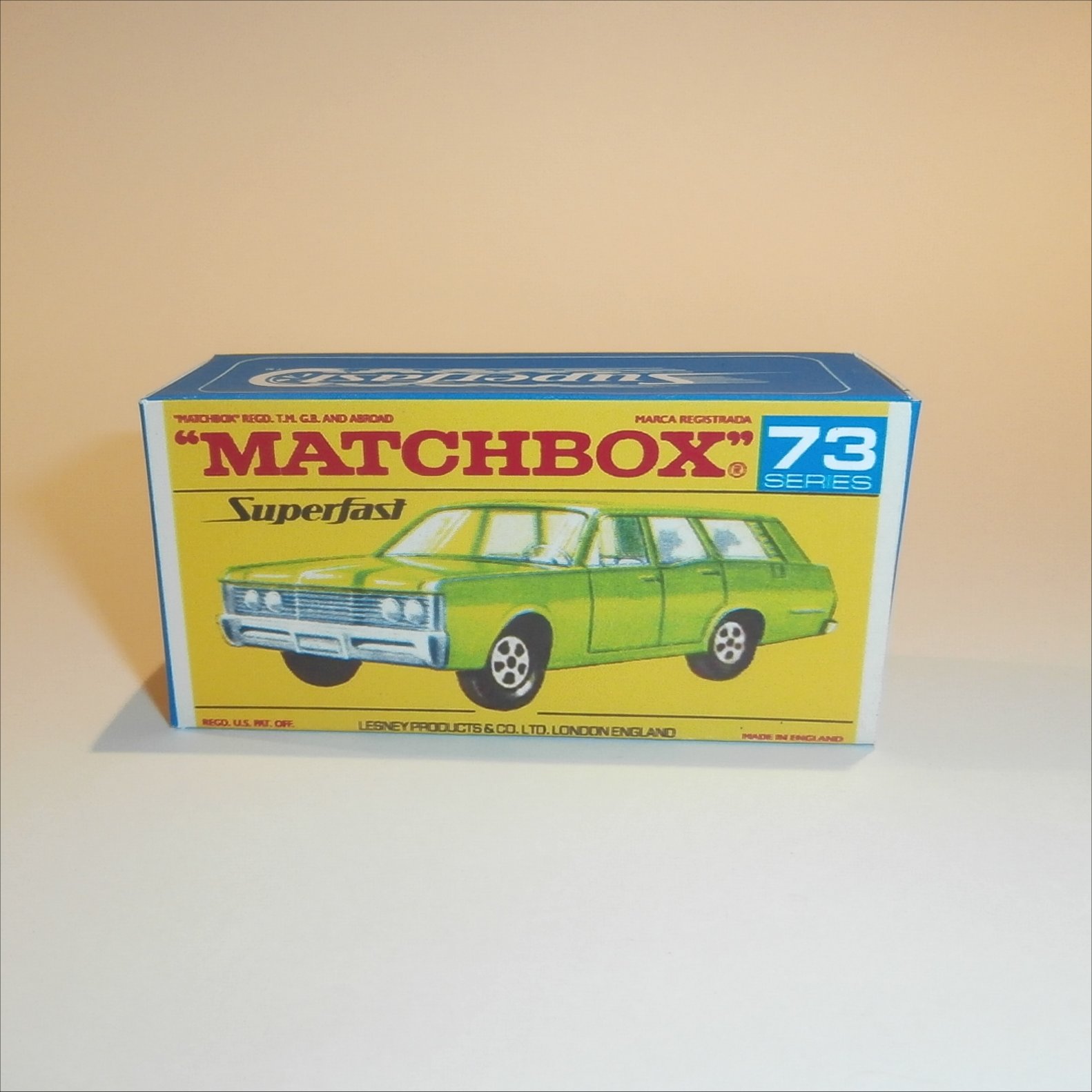 Matchbox Lesney No 8 FORD MUSTANG Empty Repro F style Box