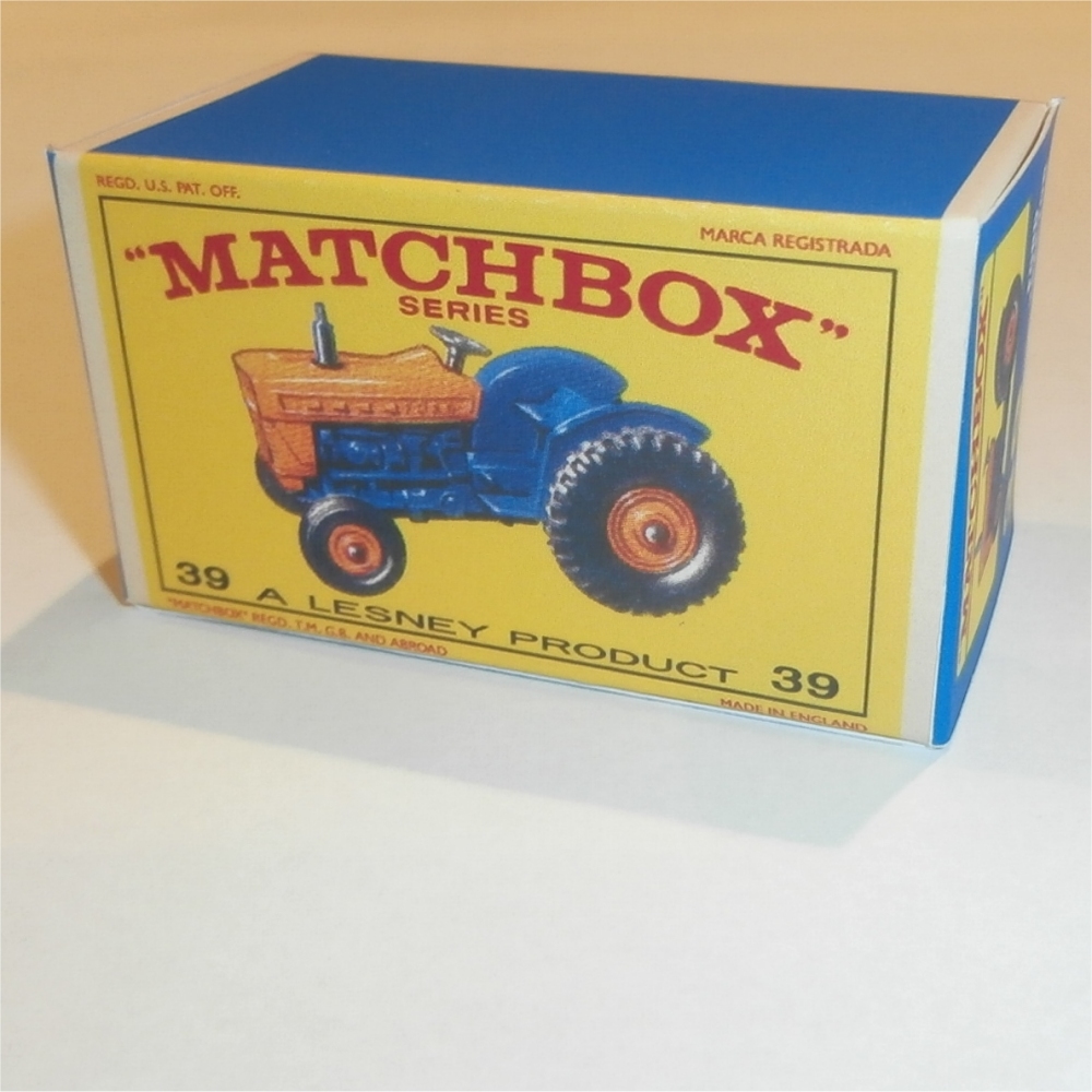 Matchbox Lesney Product No 8  CATERPILLAR TRACTOR Repro Empty Box style F