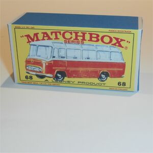 Matchbox Lesney 66 c Greyhound Bus E style Empty Repro Box