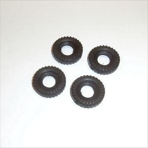 DINKY 4 NEW 20MM GRAY GREY ROUND  TREAD TIRES FOR DINKY SUPER TOYS 
