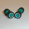 Custom Wheel Set 5-spoke Green 11mm Matchbox Superfast Hot Wheels