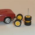 Custom Wheel Set 5-spoke Yellow 11mm Matchbox Superfast Hot Wheels