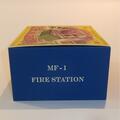 Matchbox Lesney Accessory MF-1 Fire Station Green Roof Repro D style Box