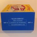 Matchbox Lesney Accessory MF-1 Fire Station Red Roof Repro E style Box