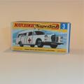 Matchbox Lesney Superfast  3 d Mercedes Ambulance Repro G Style Box