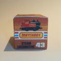 Matchbox Lesney Superfast 43 f Steam Locomotive Repro K Style Box