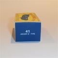 Matchbox 41 b Jaguar D type Racing car Repro Box D style