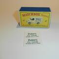 Matchbox Lesney Code 3 box and decal kit for Peters Icecream 47 Trojan Van
