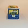 Matchbox Lesney 12 c1 Landrover Safari (Small Green) Repro Box