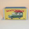 Matchbox Lesney 12 c2 Landrover Safari (Large Green) Repro Box