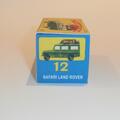 Matchbox Lesney 12 c2 Landrover Safari (Large Green) Repro Box