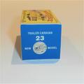 Matchbox Lesney 23d3 Trailer Caravan (Yellow) Repro Box