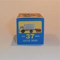 Matchbox Lesney 37 c Dodge Cattle Truck with Brown Cows empty Repro E style Box