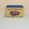 Matchbox Lesney 63b Alvis Foamite Crash Tender Repro Box