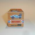 Matchbox Lesney Superfast 26 g Dodge Charger Cosmic Blues Repro K style Box