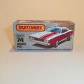 Matchbox Lesney Superfast 74 f Dodge Charger Orange Peel Funny Car Repro K style Box