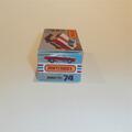 Matchbox Lesney Superfast 74 f Dodge Charger Orange Peel Funny Car Repro K style Box