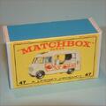 Matchbox Lesney 47b White Ice Cream Van Repro Box