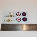 Dinky Toys 719 or 741 Spitfire set A1, A squadron markings (Decal)