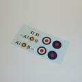 Dinky Toys 719 or 741 Spitfire set A1, B squadron markings (Decal)