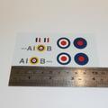 Dinky Toys 719 or 741 Spitfire set A1, B squadron markings (Decal)