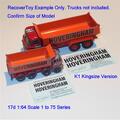 Matchbox Superfast 17 e Hoveringham Tipper Decal Set