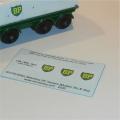 Matchbox Lesney 25c2 Bedford 32c Leyland Tanker BP Later Square Decal Set