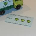 Matchbox Lesney 25c1 Bedford Petrol Tanker Early BP Shield Logo Decal Set