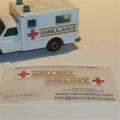 Matchbox Superfast 41 f1 Chevrolet Ambulance Red Cross Sticker Set