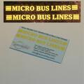 Micro Models G-31 Bedford SB Micro Bus Lines Waterslide Decals