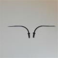 Aerials Pair of Curved Antennas - Black