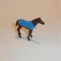 Corgi Toys  101 102 1104 Horse Box Pony Trailer brown plastic Horse Blue Coat