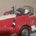 Corgi Toys 1143 American La France Fire Truck Rear Cab Seated Fireman