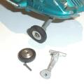 Dinky Toys 102 Joes Car Front Leg Wheel & Tyre Set