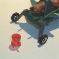 Dinky Toys 102 Joes Car Rear Light Cover Red Plastic