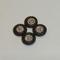 Dinky 165 or 213 Ford Capri Road Wheel And Rubber Tyre Set of 4