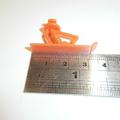 Dinky Toys 351 Interceptor Front Orange Plastic Ski
