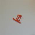 Dinky Toys 351 Interceptor LH Leg Orange Plastic Ski