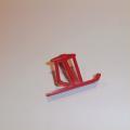 Dinky Toys 351 Interceptor RH Leg Red Plastic Ski