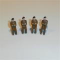 Dinky Toys 600 Series Army Painted Private / Passenger Group of 4.
