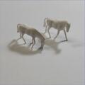Matchbox Lesney 17e 40e 43e Horsebox Pair of White Plastic Horses