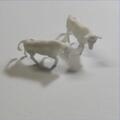 Matchbox Lesney 37d Cattle Truck Pair of White Plastic Bulls