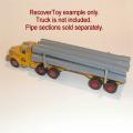 Matchbox Lesney Kingsize K 10b Scammell Pipe Truck Grey Pipe Section