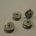 Minic Sedans and Small Truck cast metal Road Hubs set of 4