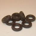 15mm Round Treaded Tyre - Black (Y011)