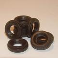 Dinky Toys 17mm Square Tread Tyre - Black (Y038)